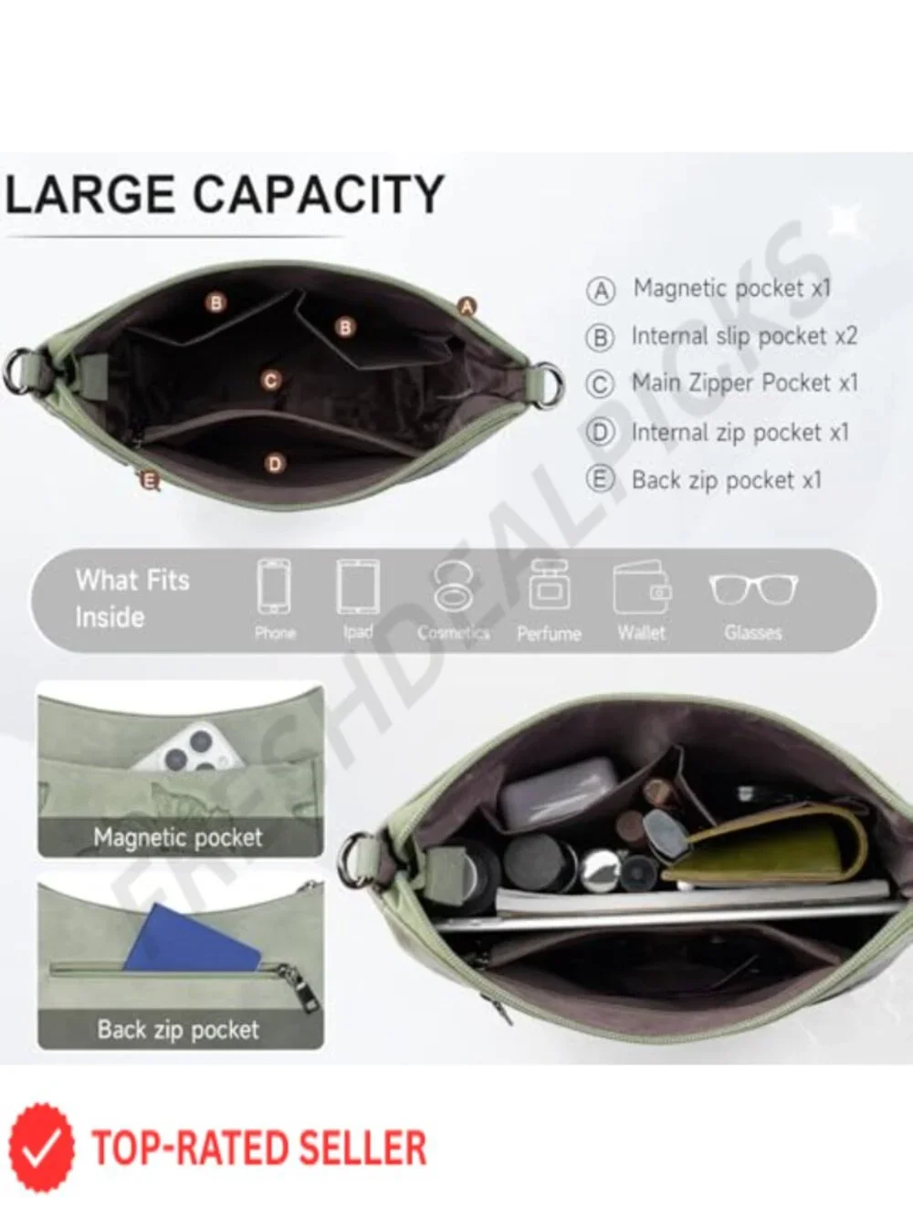 Vegan Leather Butterfly Hobo Crossbody Bag Women Shoulder Purse Handbag